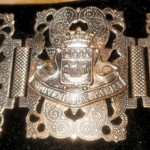 VGT Silver Paris France Souvenir Filigree Bracelet